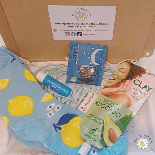 Mini Blue Gift Box – Self-Care Pamper Set – Birthday, Thank You, Thinking of You, Relaxation Gift (Free UK Delivery!)