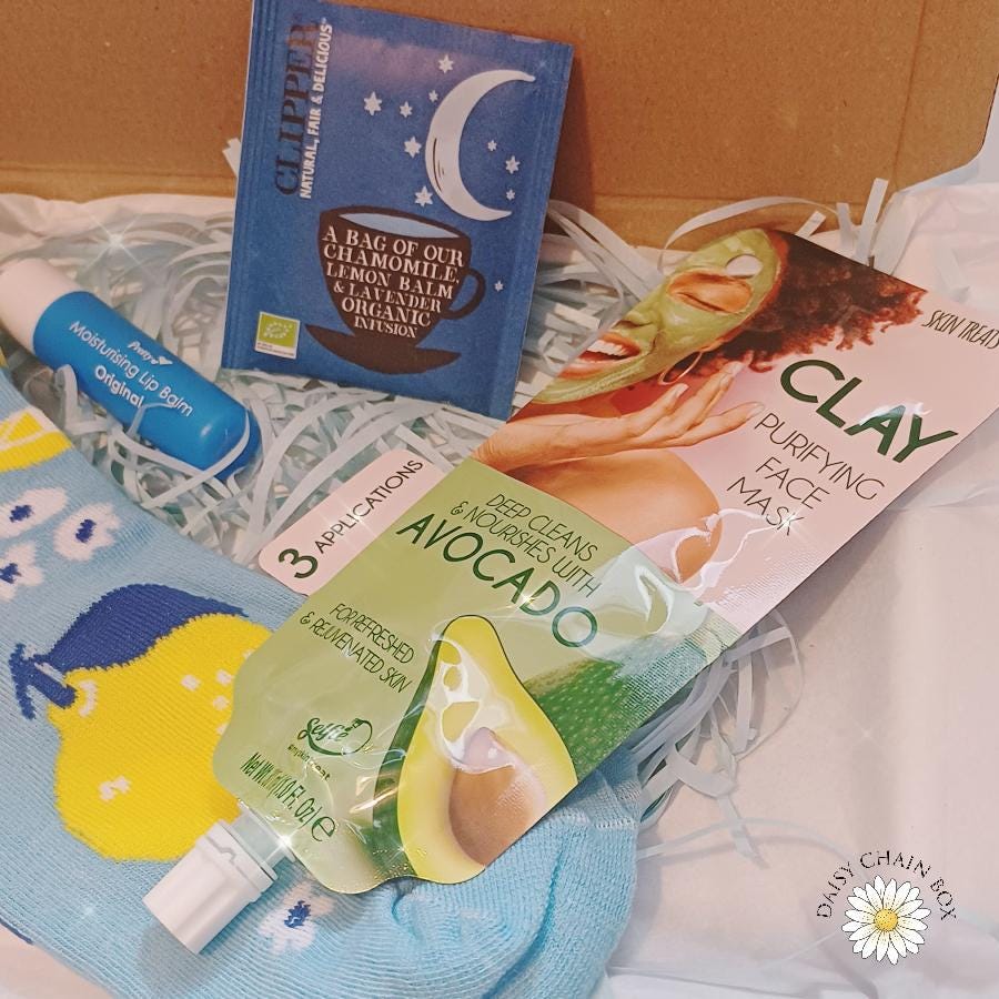 Mini Blue Gift Box – Self-Care Pamper Set – Birthday, Thank You, Thinking of You, Relaxation Gift (Free UK Delivery!)