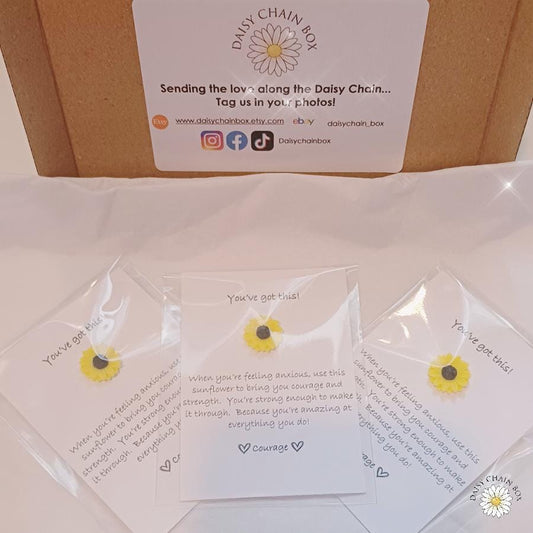Sunflower Courage - Pocket Hug Keepsake-Inspirational Gift-Strength & Positivity Token-Thinking of You-Friendship Gift-Anxiety Support Gift