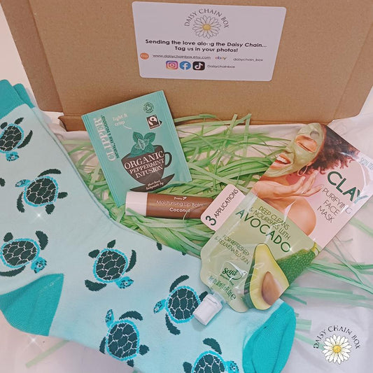 Mini Green Gift Box – Self-Care Pamper Set – Birthday, Thank You, Thinking of You, Relaxation Gift (Free UK Delivery!)