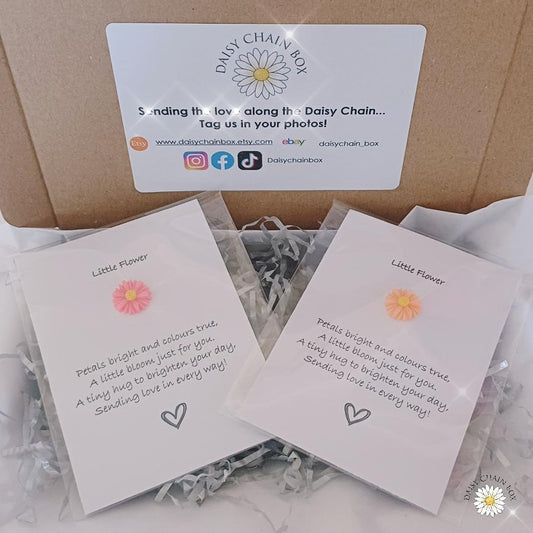 Flower Pocket Hug – Mini Keepsake Token, Thinking of You Gift, Letterbox Hug, Cheer Up Present, Hug in the Post, Small Gift for Her