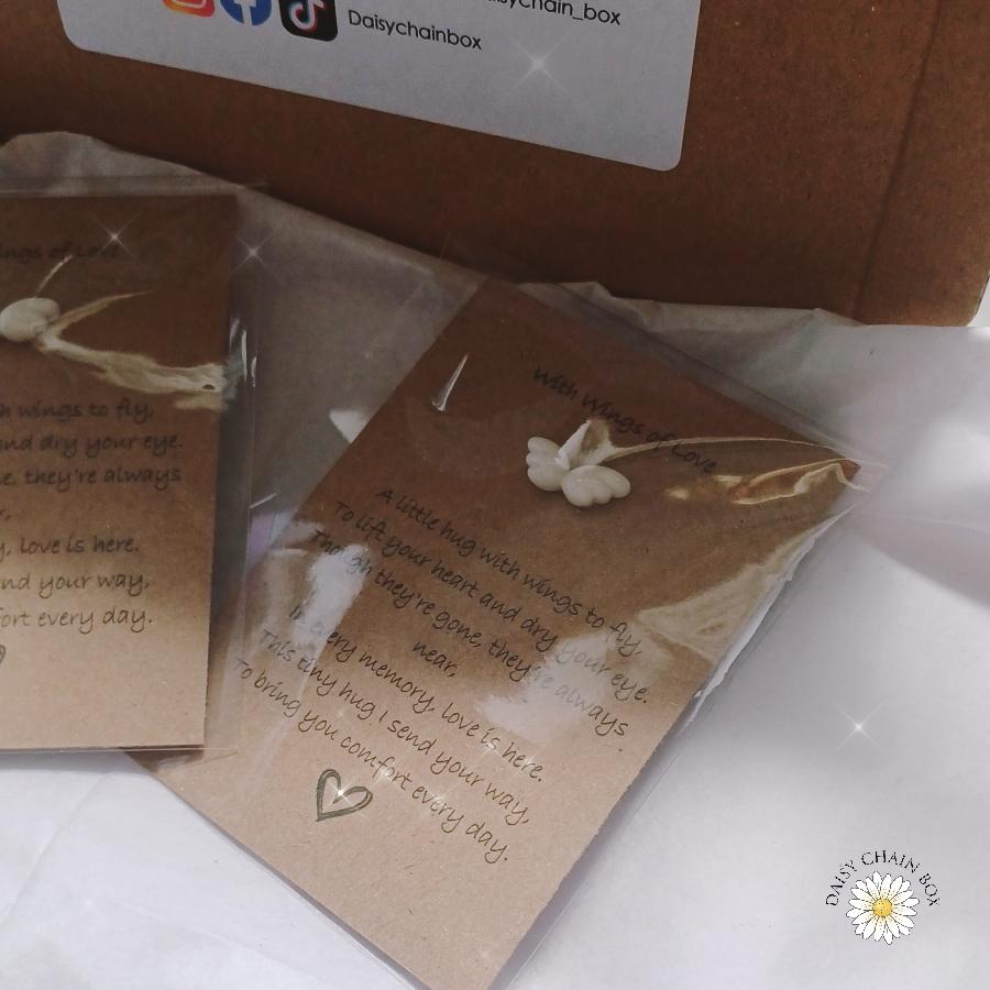 Pocket Hug - Wings of Love Keepsake | Sympathy Gift | Angel Wing Charm | Memorial Token | Thinking of You | Grief Support | Bereavement Gift