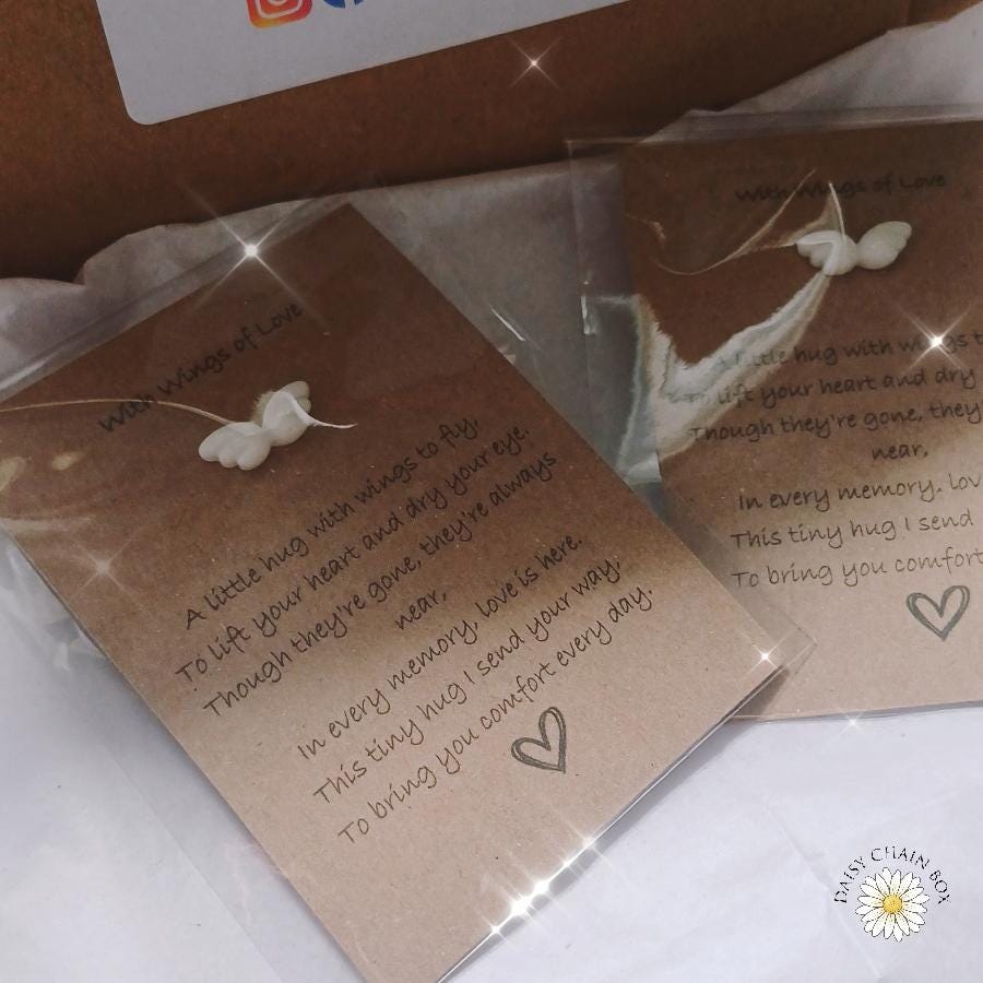 Pocket Hug - Wings of Love Keepsake | Sympathy Gift | Angel Wing Charm | Memorial Token | Thinking of You | Grief Support | Bereavement Gift