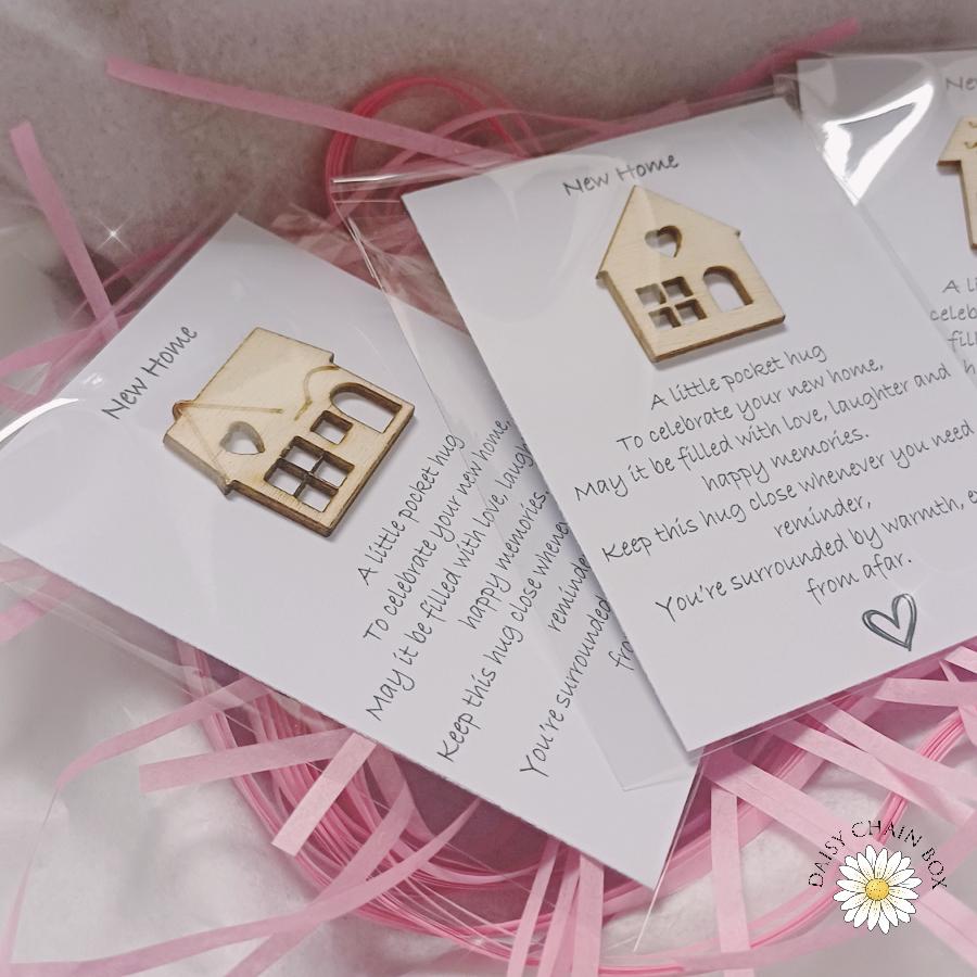 New Home Pocket Hug – Tiny Handmade Hug for Moving Day | Letterbox Gift | Encouragement Keepsake | Free UK Postage
