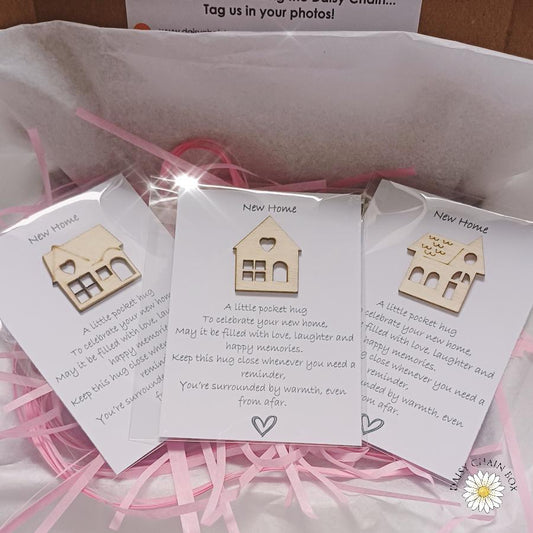 New Home Pocket Hug – Tiny Handmade Hug for Moving Day | Letterbox Gift | Encouragement Keepsake | Free UK Postage