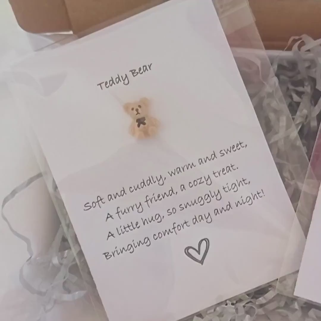 Teddy Bear Pocket Hug – Mini Hug Token, Thinking of You Keepsake, Comfort Gift, Hug in the Post, Small Gift for Friend, Letterbox Hug